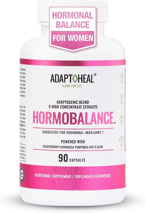 ADAPTOHEAL – Hormone Balance for Women – Menopause & PMS Support Supplement – Adaptogens for Female Balance & Wellness – 90 Vegan Capsules