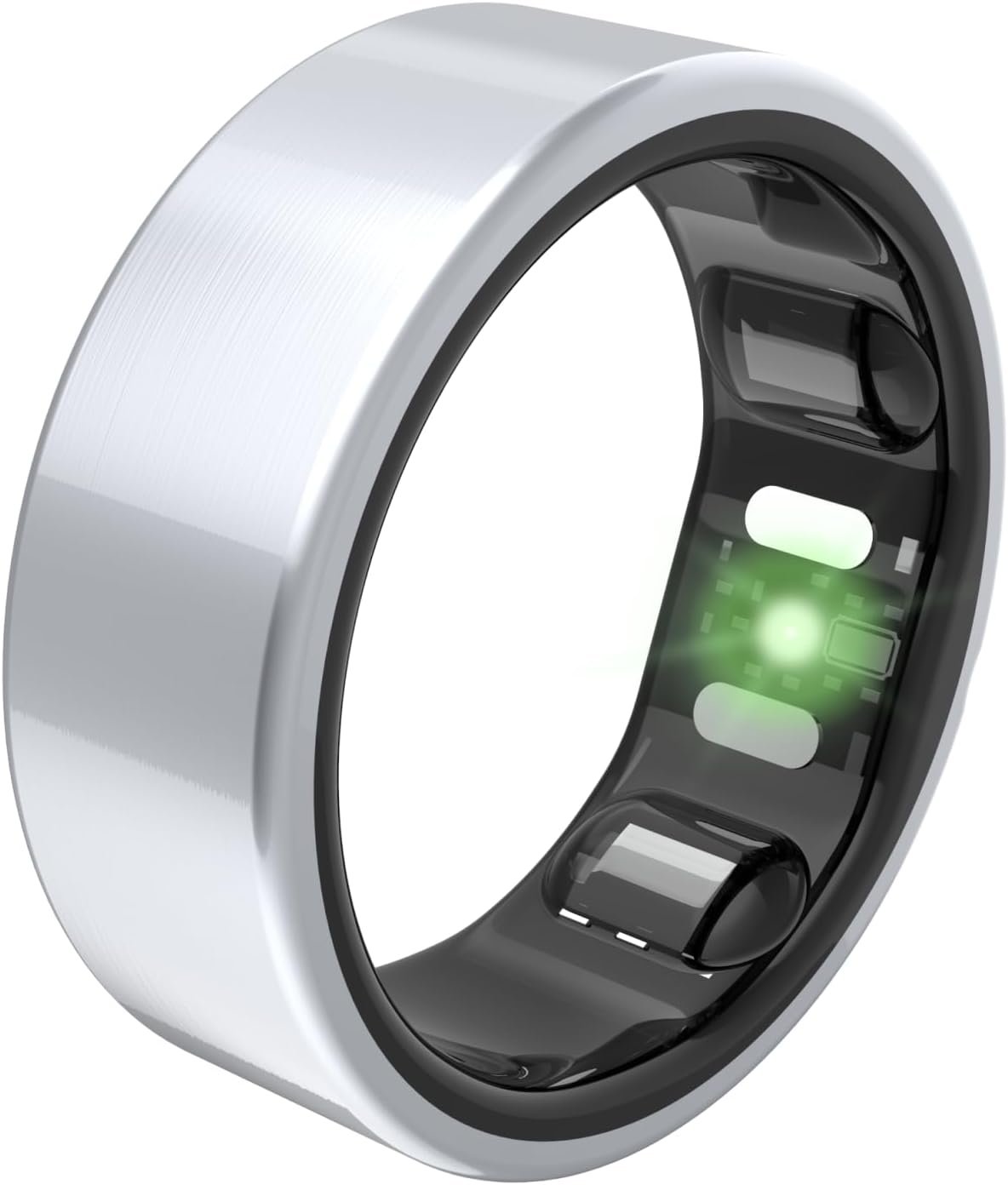 QALO QRNT Slim Smart Ring – Snug Fit – Size Up – Water-Resistant Titanium Fitness Tracker, Tracking for Sleep, Steps, HRV, Women’s Health, No Subscription Fee, iOS & Android Compatible (Silver, 12)