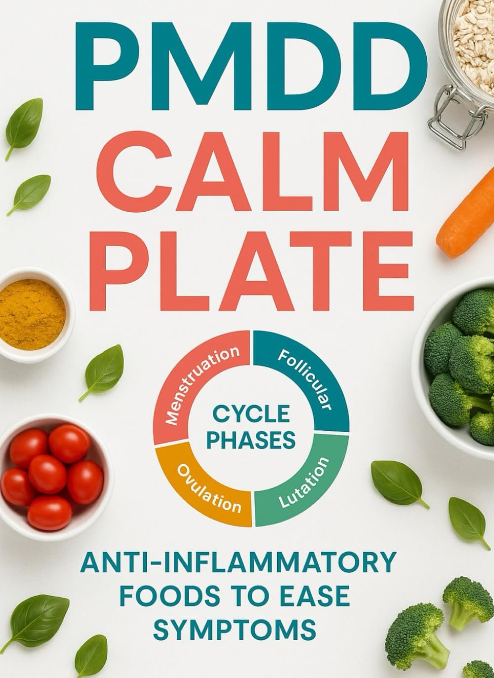 PMDD Calm Plate: A Cycle-Synced, Anti-Inflammatory Meal Plan to Tame Luteal Rage, Bloat, and Cravings: Week-by-week macros, magnesium+B6 strategy, and chocolate-that-fits recipes