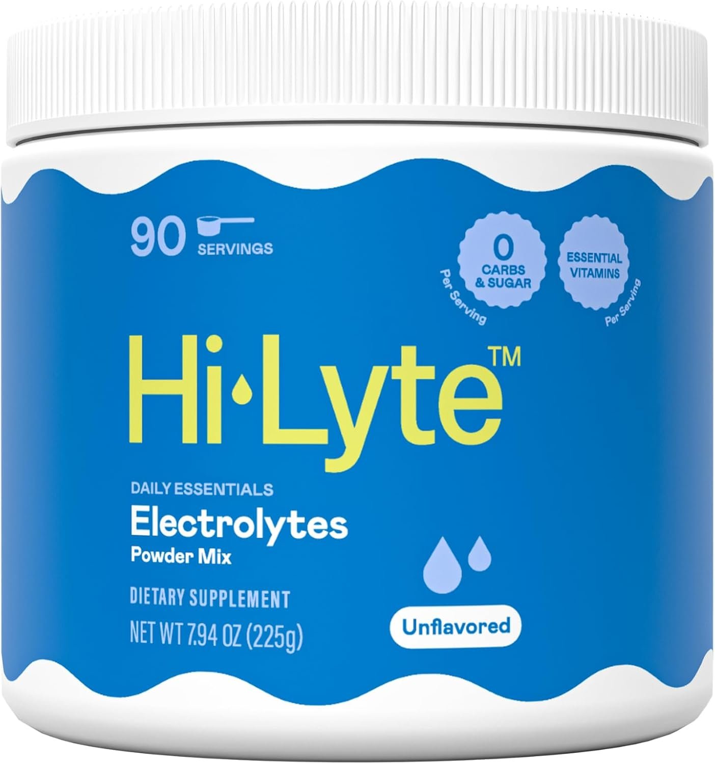 Hi-Lyte Electrolytes Powder Mix – Unflavored Hydration Support for Daily Wellness, Fasting, Keto – Sodium, Potassium, Magnesium, Vitamins – No Sugar, No Carbs, Clean Ingredients