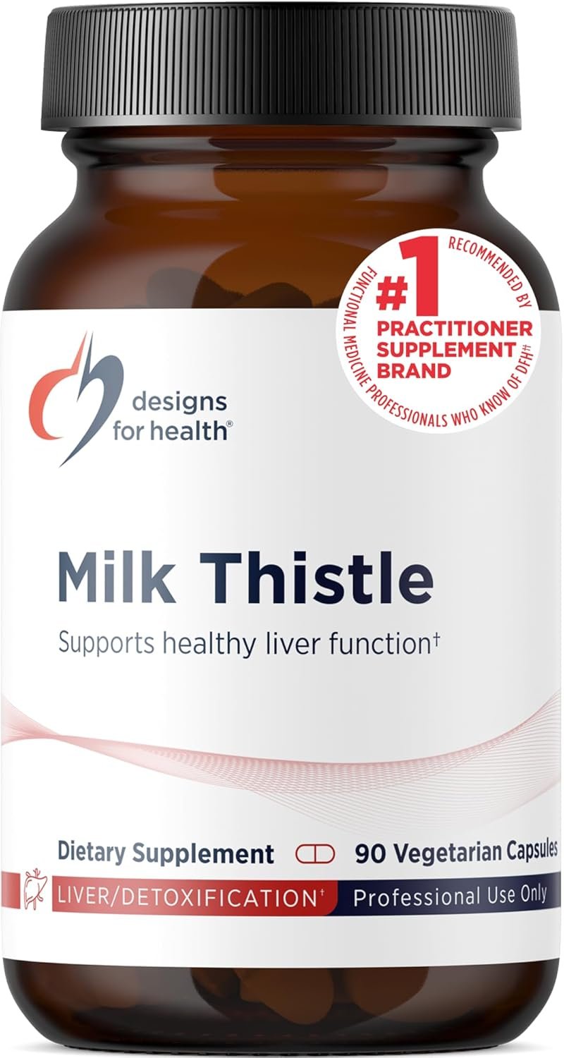 Designs for Health Milk Thistle Extract – Highly Standardized to 80% Silymarin from Milk Thistle Seed – Liver + Detox Support Supplement with Sunflower Lecithin to Improve Absorption (90 Capsules)