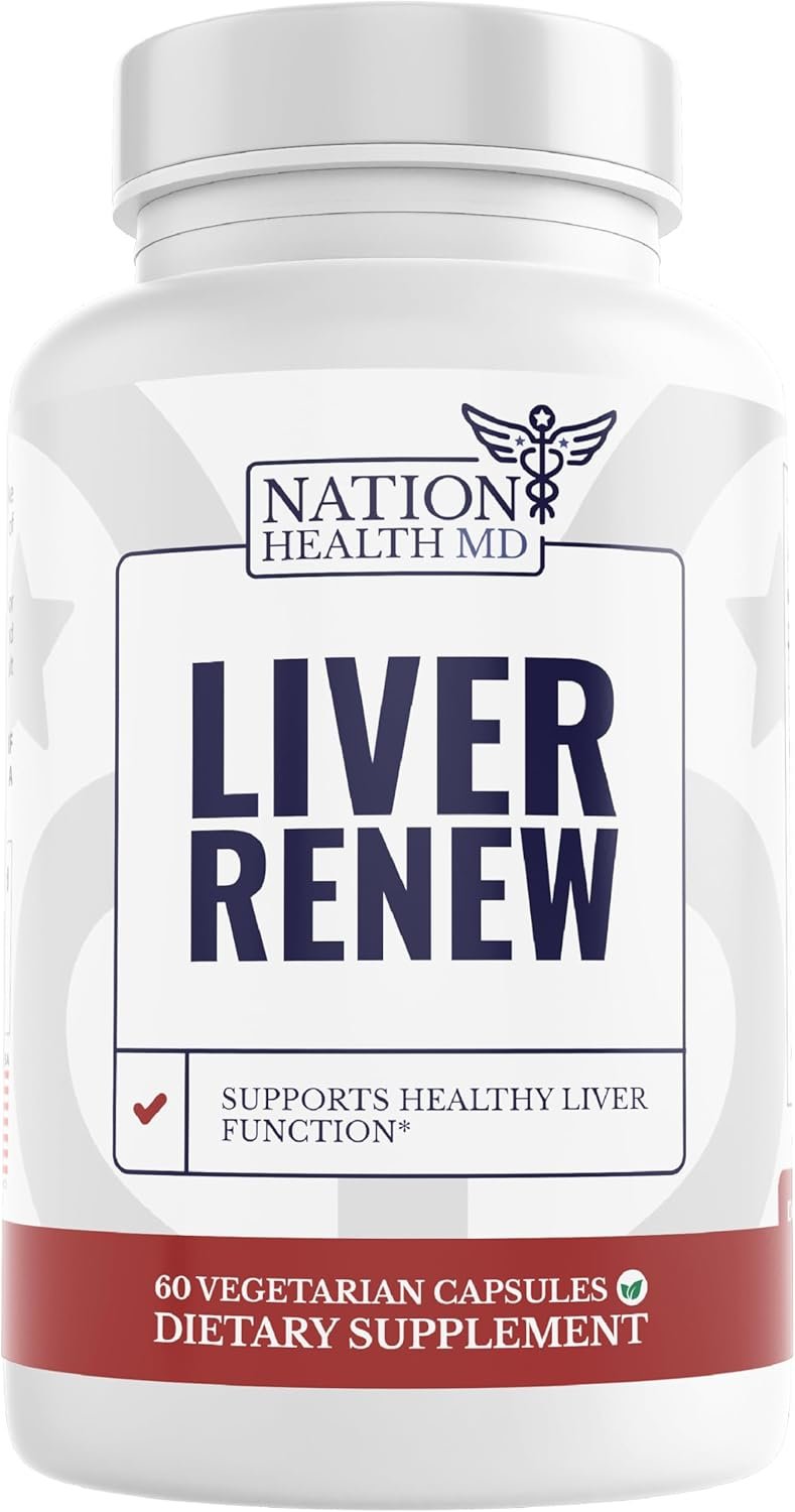 Liver Renew – Liver Cleanse Detox & Repair – Liver Support Supplement with Artichoke Extract, Milk Thisle, Dandelion and Turmeric (1 Bottle)