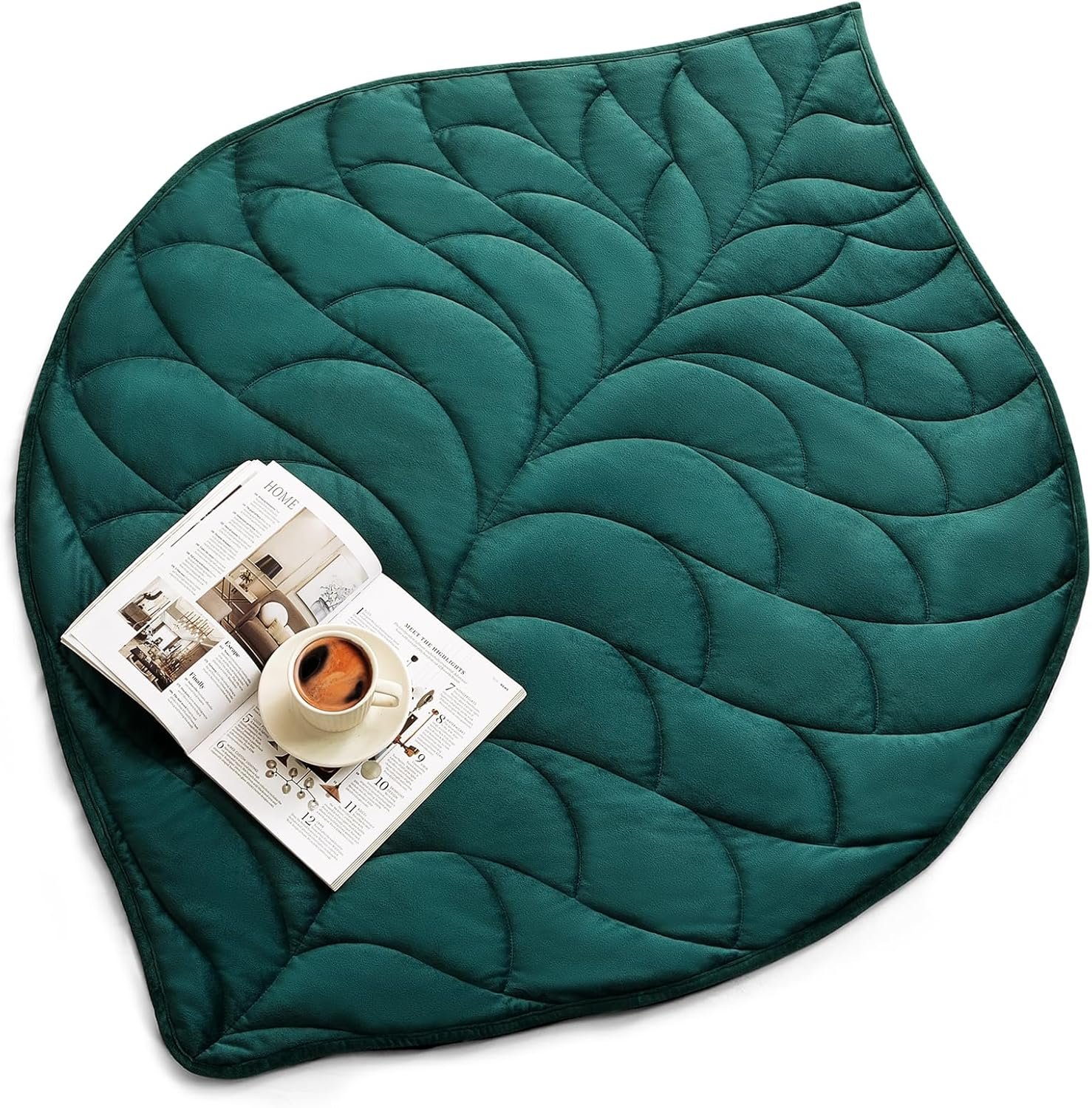 Kaisa Weighted Blanket for Adults (10 lbs, 60″ x 78″), Soft Heavy Blanket Machine Washable, Queen Size Weighted Blankets with Glass Beads for Stress Relief and Sleep Promotion,Green