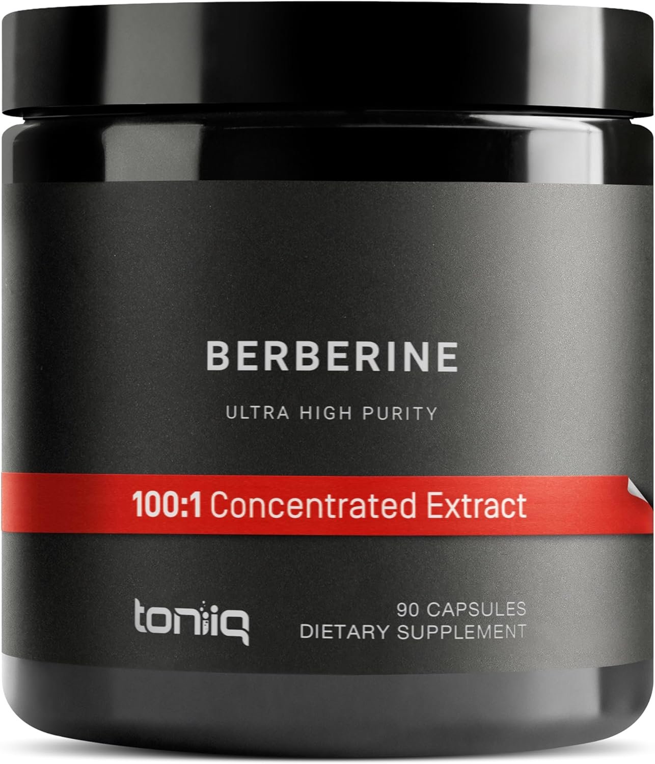 Toniiq Ultra High Strength Berberine HCl from The Himalayas – 100:1 Concentrated Extract – Lab-Tested 97% Berberine HCl – 90 Vegetarian Capsules, 500 mg per Capsule