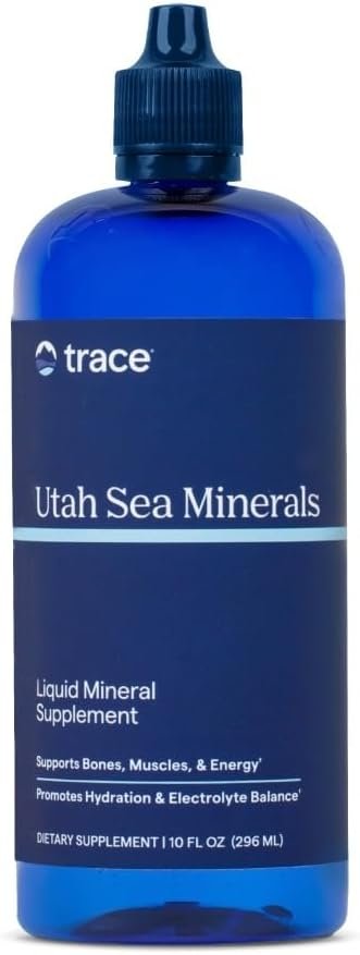 Trace Minerals Utah Sea Minerals – Liquid Daily Mineral Support for Bones, Muscles, Energy & Heart Health – Fluid Balance – Nerve Function – 10 fl oz (30 Servings)
