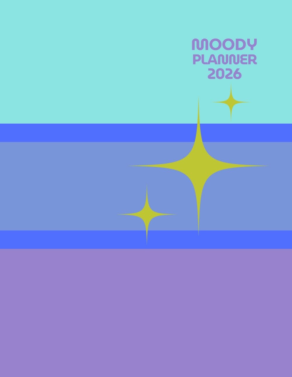 MOODY PLANNER: Monthly and Weekly 12 Months, Menstrual Cycle Phases Syncing Calendar