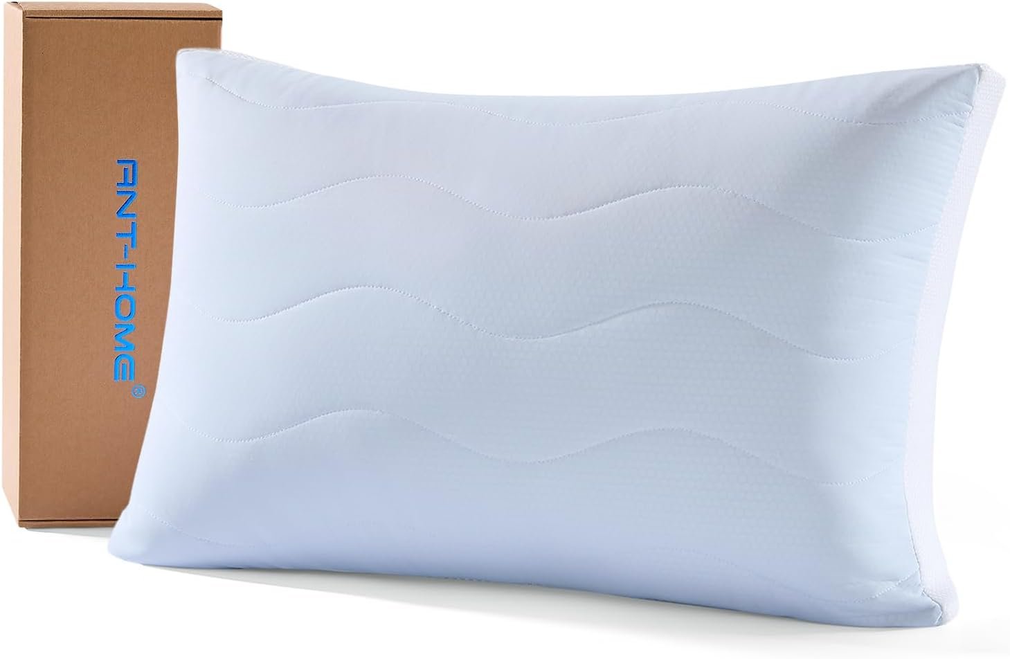 Cooling Adjustable Pillow for Side, Back, Stomach Sleepers，Customizable Support Pillows for Neck Pain Relief，Standard Size Set of 1 Luxury Bed Pillow.