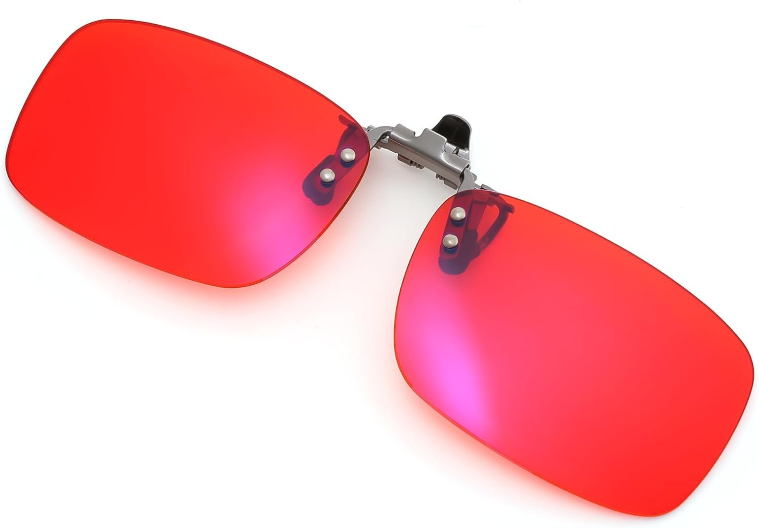 FEISEDY Clip on Rimless One Piece Blue Light Glasses Flip Up Computer Gaming Glasses for Eyes Strain/Induce Sleep B0360