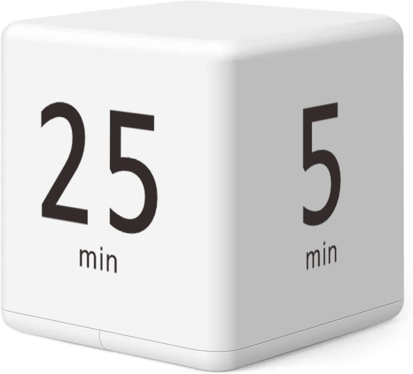 Pomodoro Cube Timer, Productivity Visual Timer 5/25/15/45 Minutes Preset, Desk Portable Rotating Multi Timers for ADHD Time Management Work Study Cooking Workout School