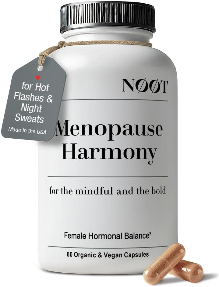 NOOT Menopause Harmony – Menopause Supplements for Women, Night Sweats & Hot Flash Relief, Hormone Balance for Women with Aguaje Fruit, Genistein and Vitex, Biohacking & Nootropics, 60 Capsules
