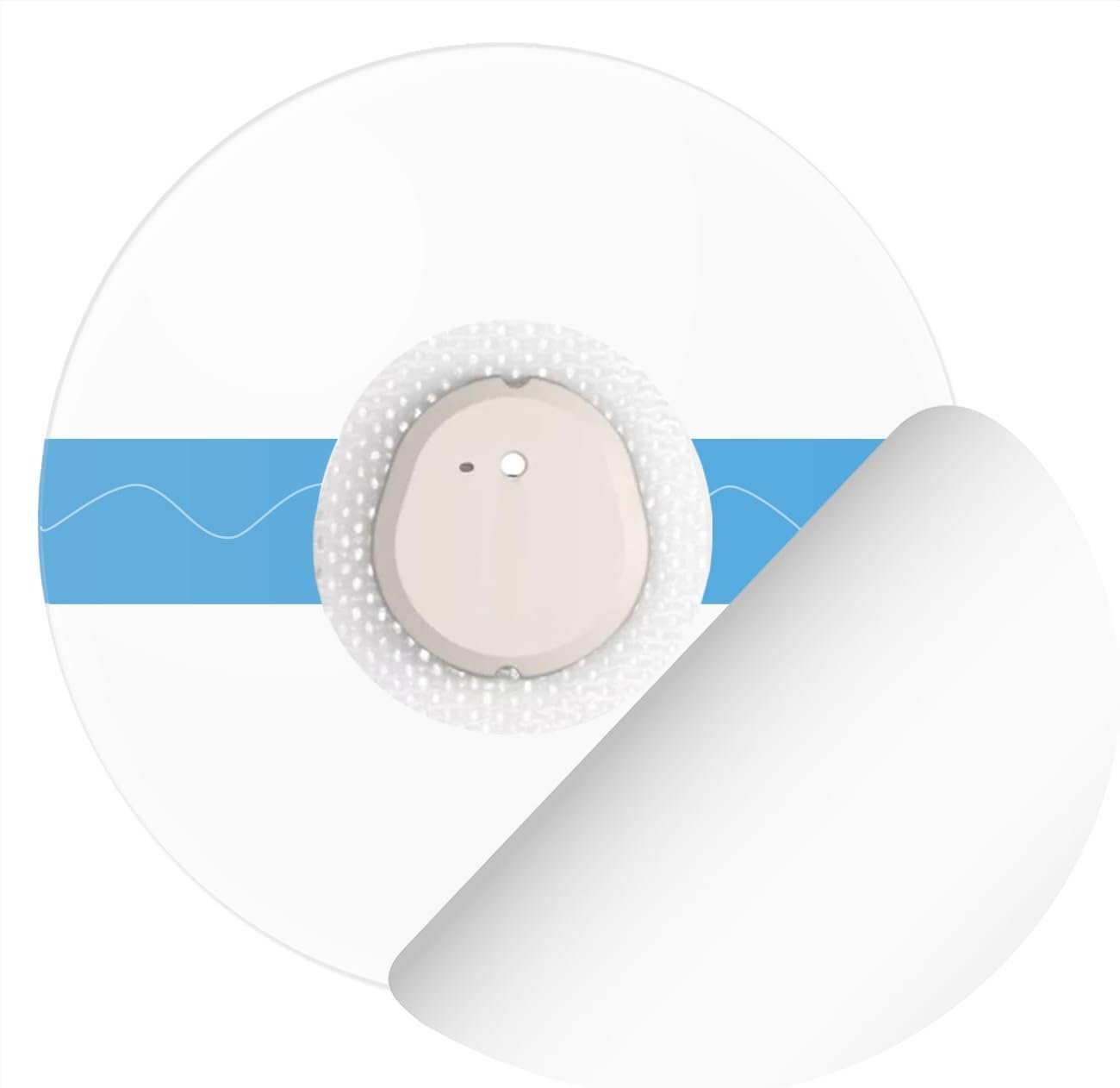 G7 Over Patches Waterproof – 55 Pack Adhesive Patches for G7＆Stelo-Transparent Sensor Cover for Continuous Glucose Monitor,Without Hole On the Center-HECHUAN