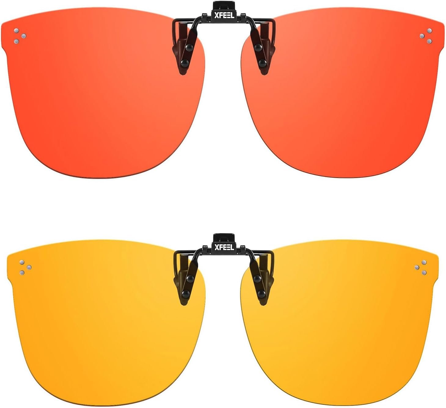 2 Pack Clip On Blue Light Blocking Glasses Improve Sleep Fit over Prescription Glasses for Women Men