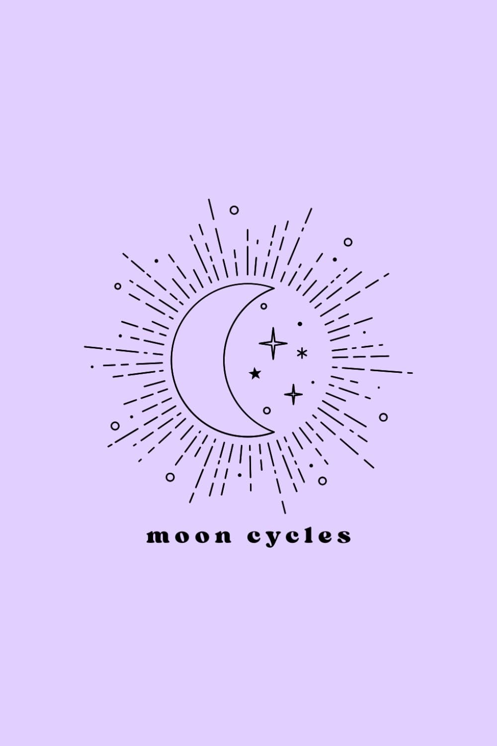 “MOON CYCLES” Period Journal by Just Sharon | Period Tracker & Menstrual Calendar: Undated 4-Year Monthly Tracker | Track Flow, PMS Symptoms & Mood