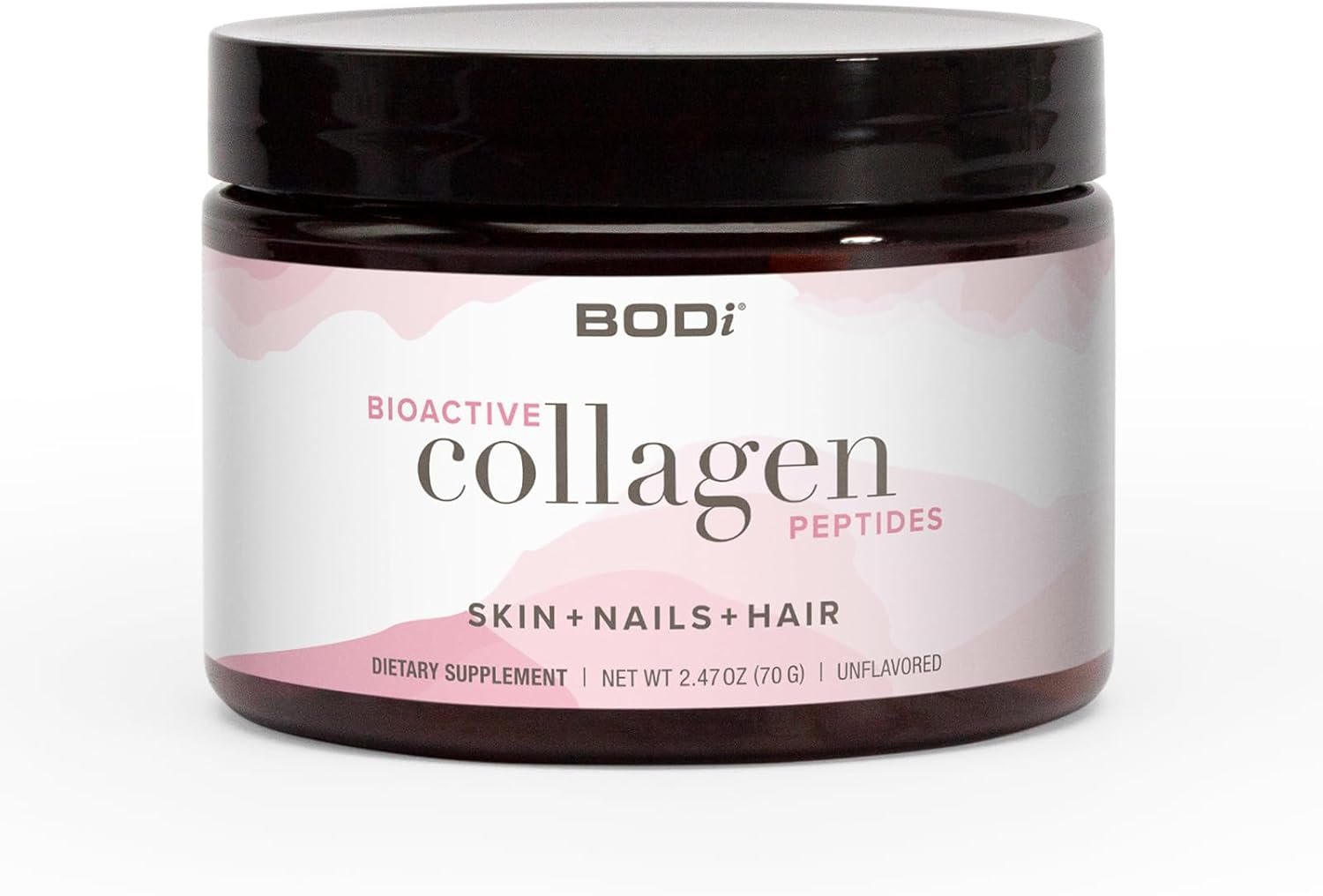 BODi Bioactive Collagen Peptides Powder, Collagen Type I & III for Skin, Hair and Nail Health, Gluten-Free Supplement for Women – Hydrolyzed Collagen, Unflavored, 2.47 oz, 28 Servings