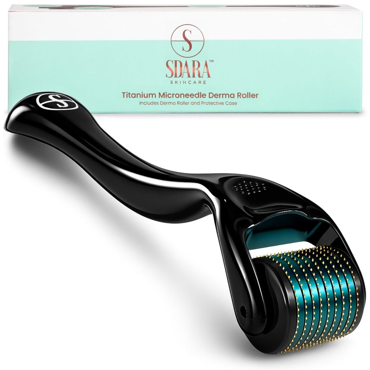 Sdara Skincare Derma Roller Microneedling Roller for Face, Beard, Hair – Includes Free Storage Case, for Men and Women
