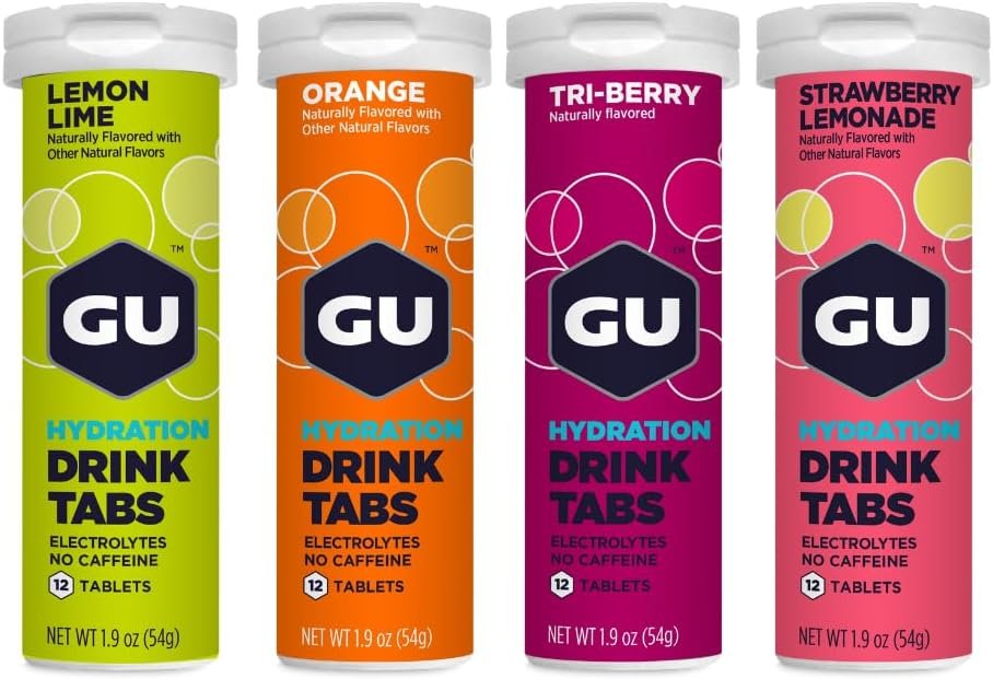 GU Energy Hydration Electrolyte Drink Tablets, Enhanced Endurance Sports Drink for Running, Cycling, Triathlon, 4-Count (48 Servings), Assorted Flavors