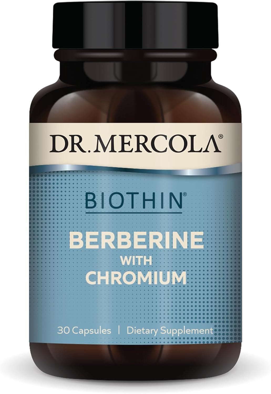 Dr. Mercola Biothin Berberine with Chromium – Supports Healthy Metabolic Function – Enhanced Absorption – Non-GMO, Gluten-Free & Soy-Free – 30 Capsules (30 Servings)