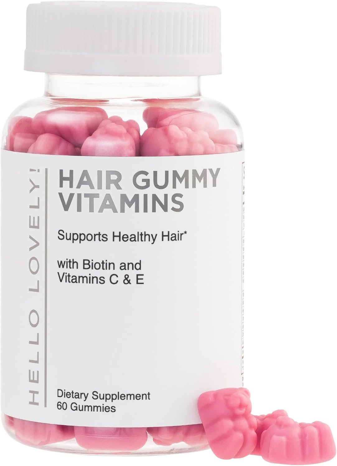 Hair Vitamins Gummies for Hair Growth – Hair, Skin & Nails Beauty Complex with 5000 mcg Biotin per Serving – Supports Thicker, Stronger, Radiant Hair for Women & Men – Berry Flavor – 60 Gummies
