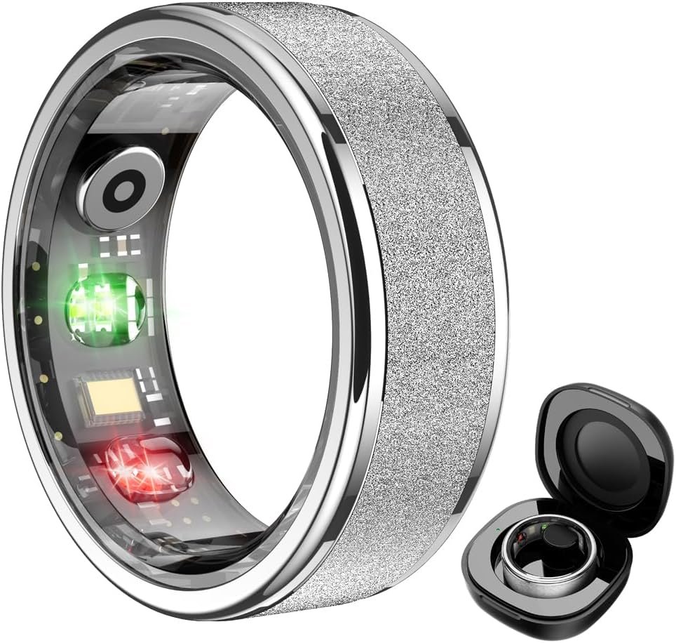 COLMI R10 Smart Ring, Smart Health Ring for Women, Features Heart Rate, Blood Oxygen, Sleep Monitoring, Pedometer, and Fitness Tracker, No Subscription Fee. (Silver, 10#)