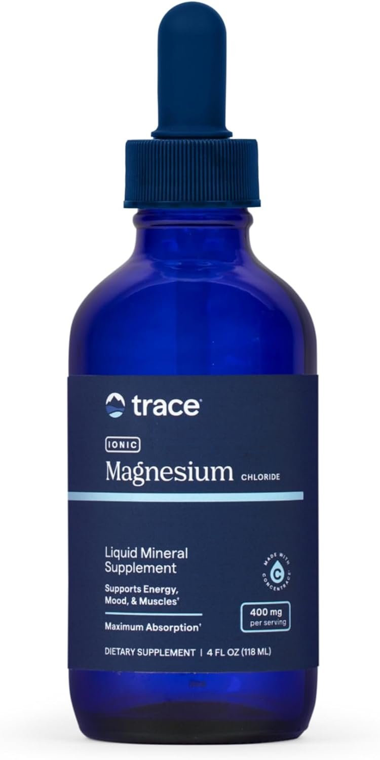 Trace Minerals Ionic Magnesium – Liquid Ionic Magnesium to Support Immune, Brain & Heart Health – Supplement to Aid Energy & Vitality – Supplement with Magnesium & Sodium – 4 fl oz (30 Servings)