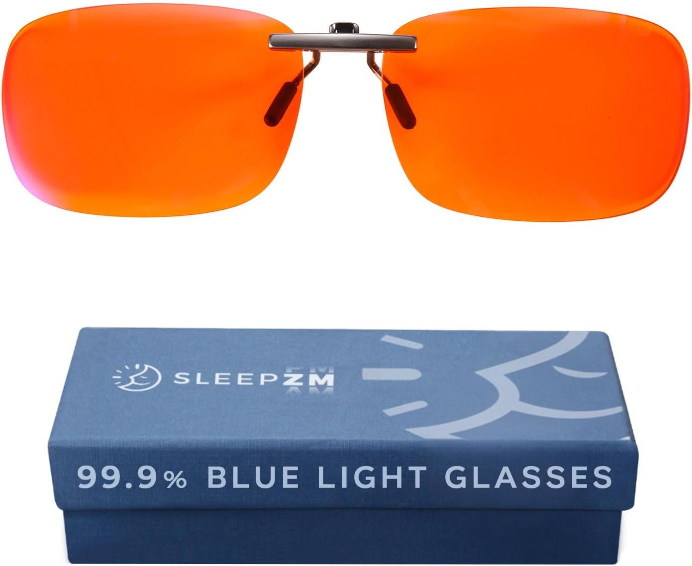 Sleep ZM Blue Light Blocking & Light Sensitivity Clip On Glasses – 8 Lens Types for Comfort, Relaxation, Sleep & Relief