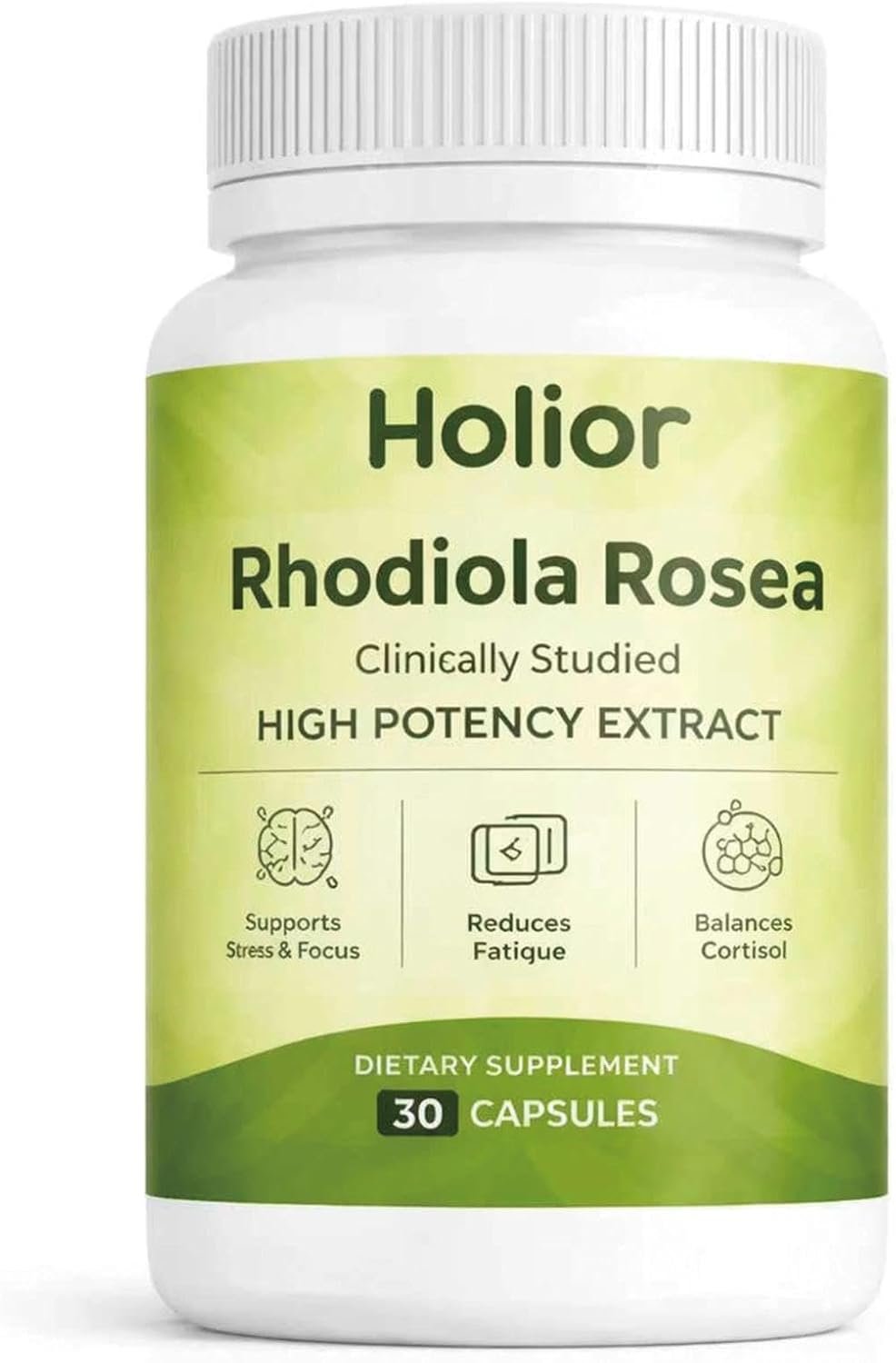 Holior Rhodiola Rosea Capsules, with Salidroside, Rhodiola Extract Supplement for Man and Women, Supports Healthy Cortisol