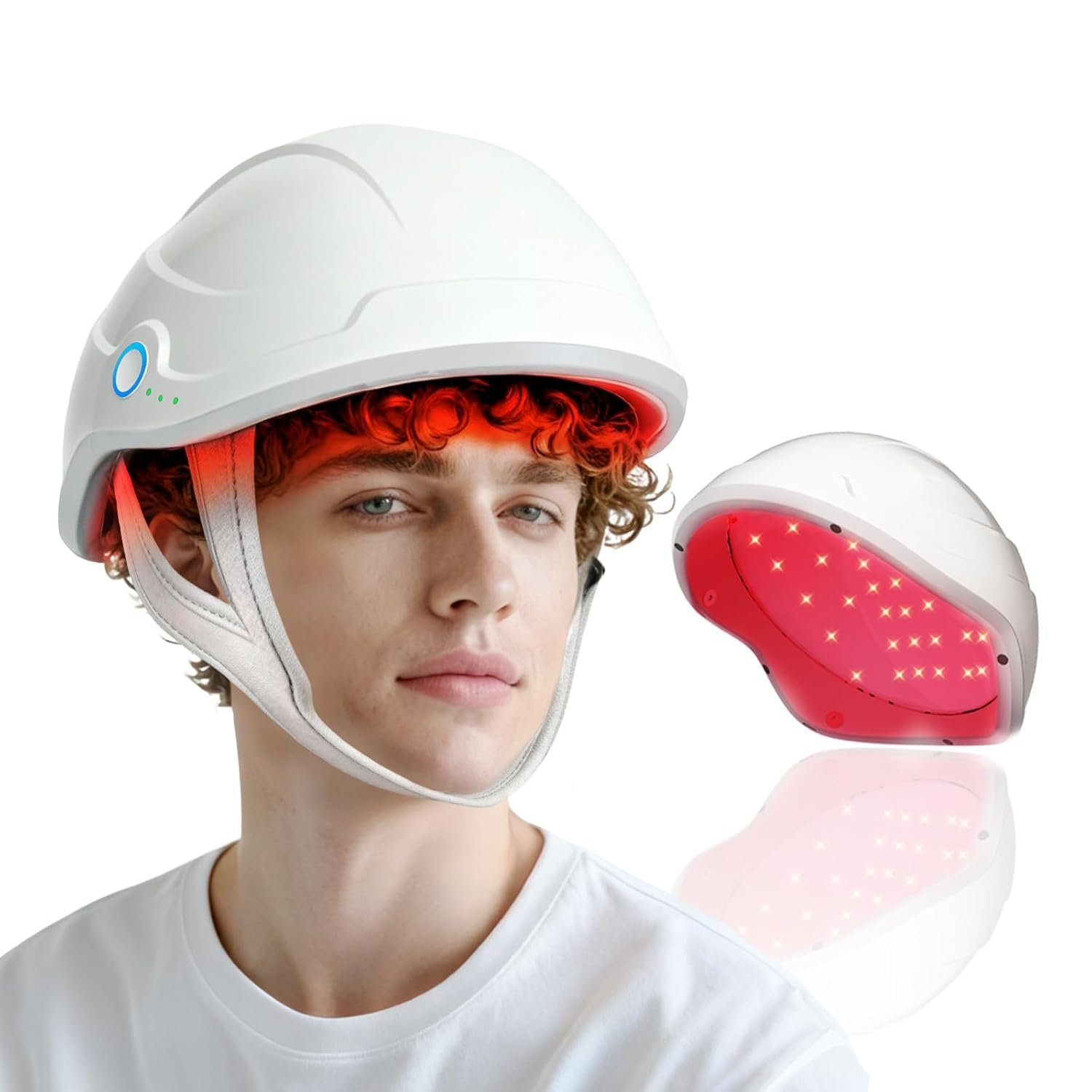 Red Light Therapy for Hair Growth – FDA Cleared Laser Cap for Hair Regrowth, Hair Loss Thinning & Alopecia Treatment for Men & Women, Wireless Rechargeable Model Hat-01