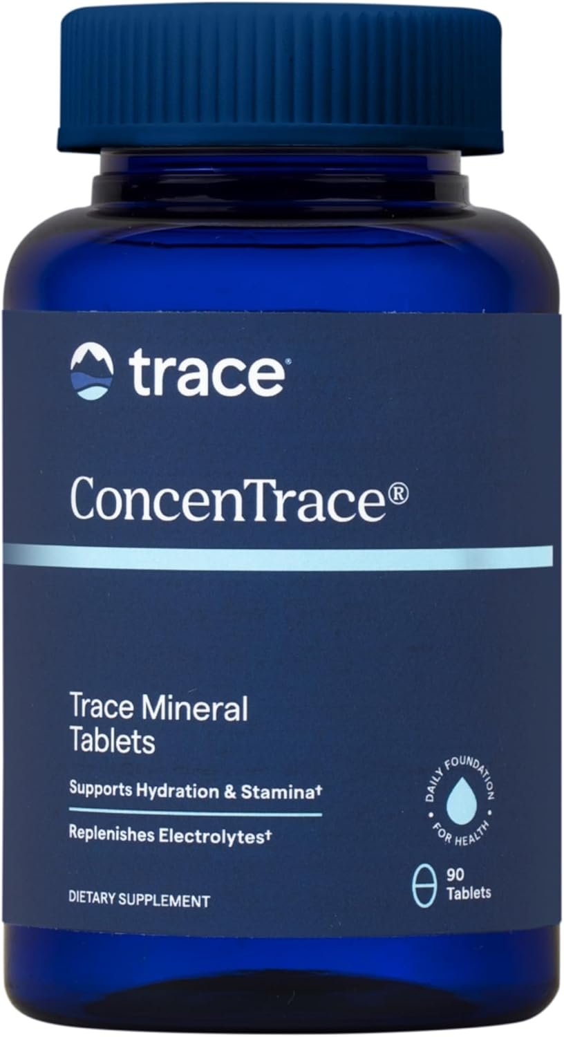 Trace Minerals ConcenTrace Trace Minerals Tablets – Daily Supplement for Overall Wellness – Natural Energy, Bone Strength, Healthy Connective Tissue & Immune System Support – 90 Count (30 Servings)