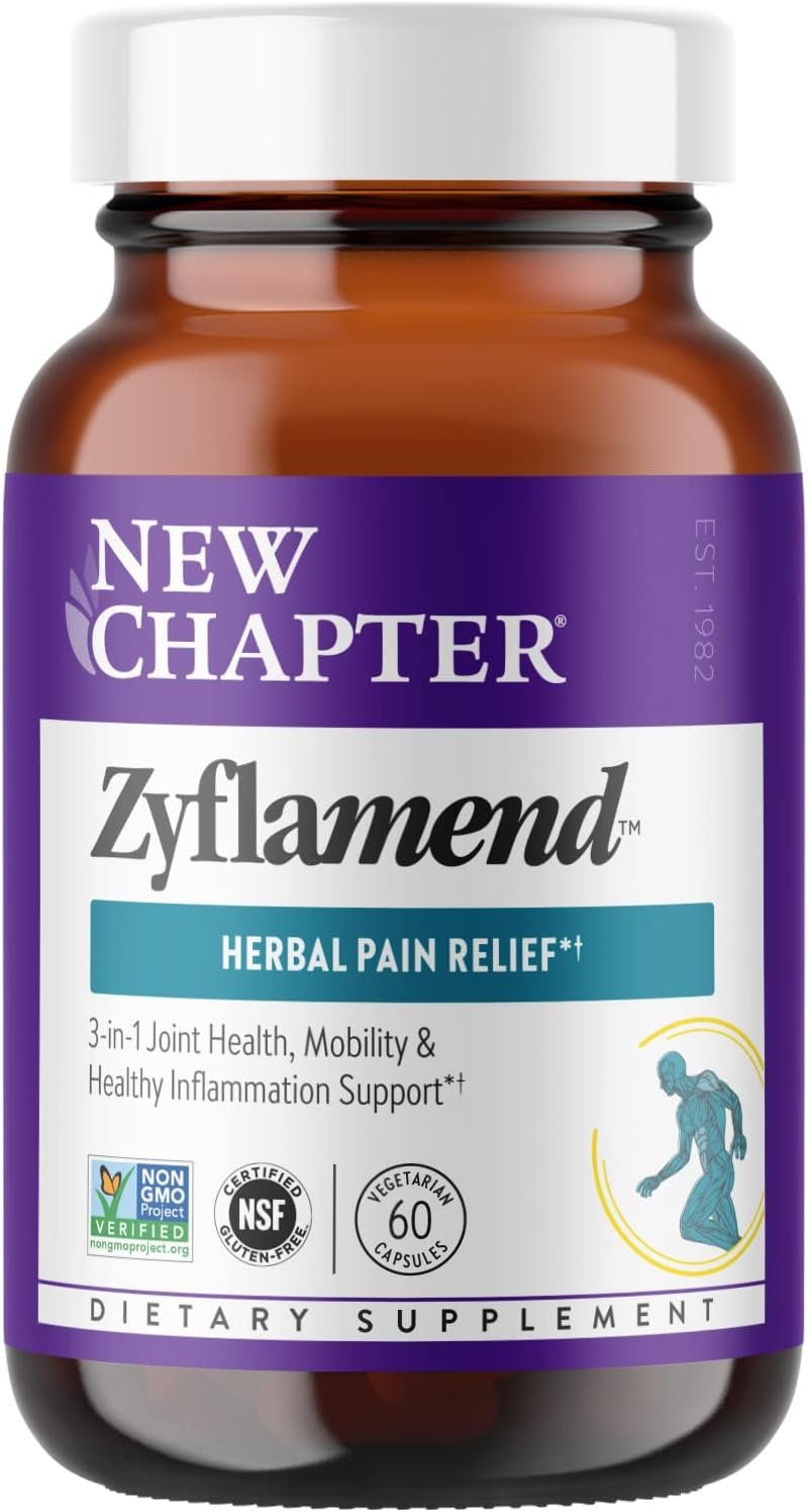 New Chapter Zyflamend™ Joint Supplement & Herbal Pain Relief – 10-in-1 Superfood Blend with Turmeric, Ginger & Green Tea – for Healthy Inflammation Response, Mobility & Flexibility, 60 Capsules