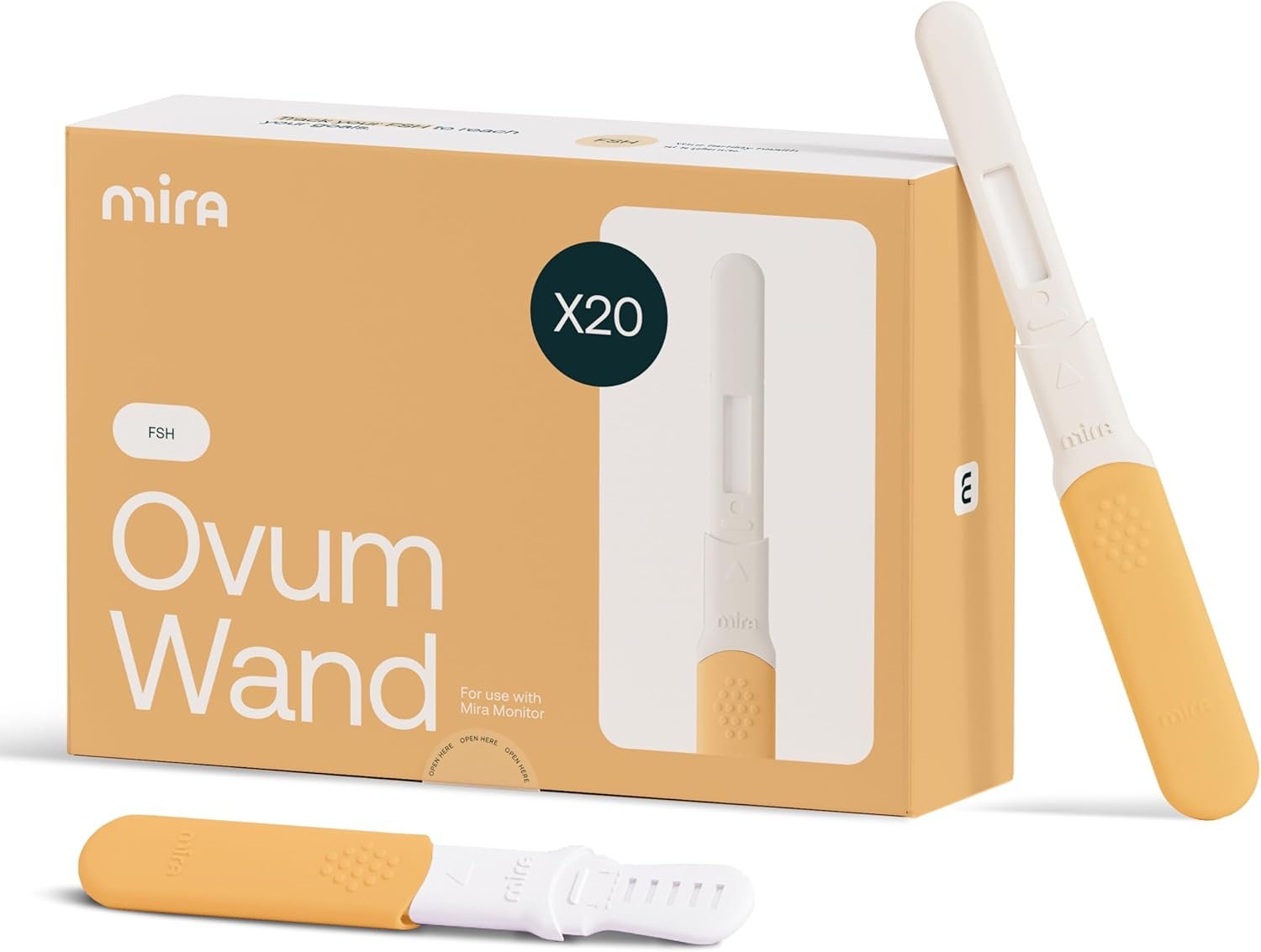 Mira Fertility Hormone Test Wands for Women Ovulation Tracker Refills for Mira Monitor, FSH, 20 Test Wands, Ovum