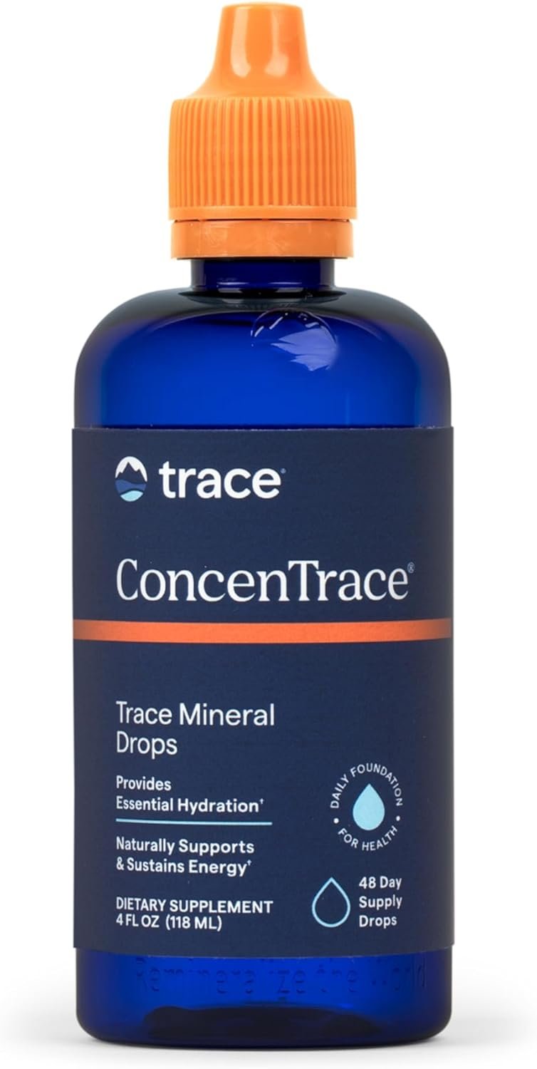 Trace Minerals ConcenTrace Trace Mineral Drops | Supports Energy, Digestion, Bone Health & Hydration, 70+ Ionic w/Magnesium, Chloride & Potassium | Keto, Vegan & Non-GMO | 48 Servings