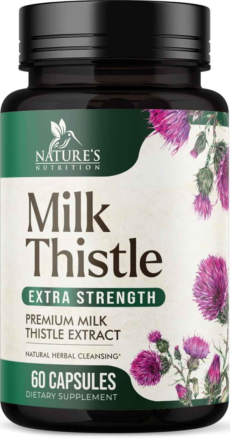 Milk Thistle Extract – Liver Cleanse Detox & Repair Formula – Natural Milk Thistle with Silymarin Marianum & Dandelion Extract – Natural Herbal Liver Health Supplement – Made in USA – 60 Capsules
