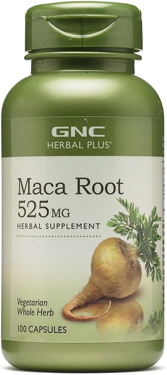 GNC Herbal Plus Maca Root 525mg, Supports Vitality, 100 Capsules