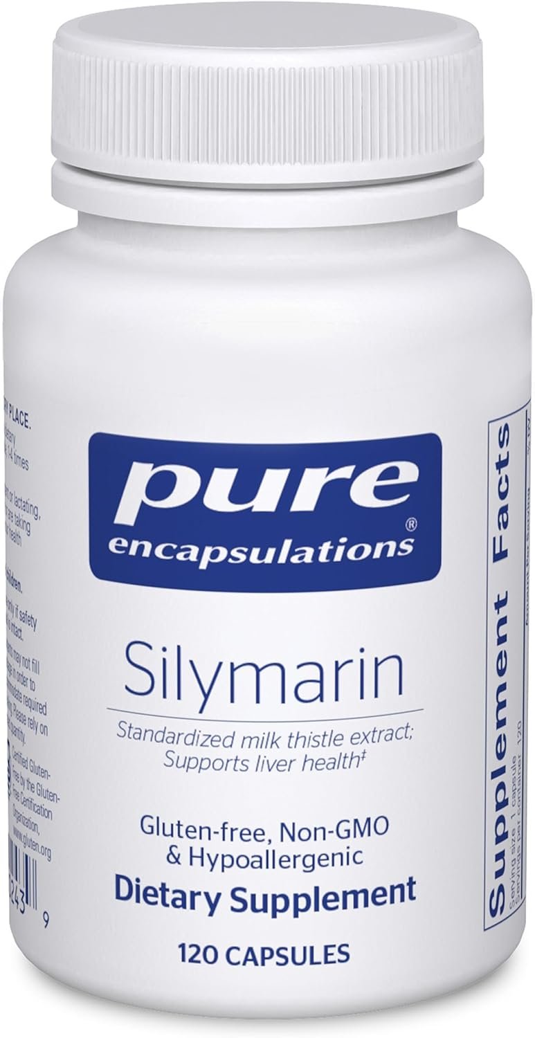 Pure Encapsulations Silymarin – 250 mg Milk Thistle Per Capsule – Liver Health Support – Antioxidants Supplement – Non-GMO & Vegan – 120 Capsules