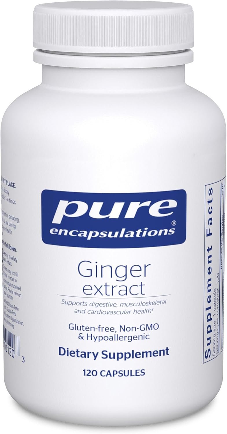 Pure Encapsulations Ginger Extract | Supplement to Support the Digestive, Musculoskeletal, and Cardiovascular Systems* | 120 Capsules