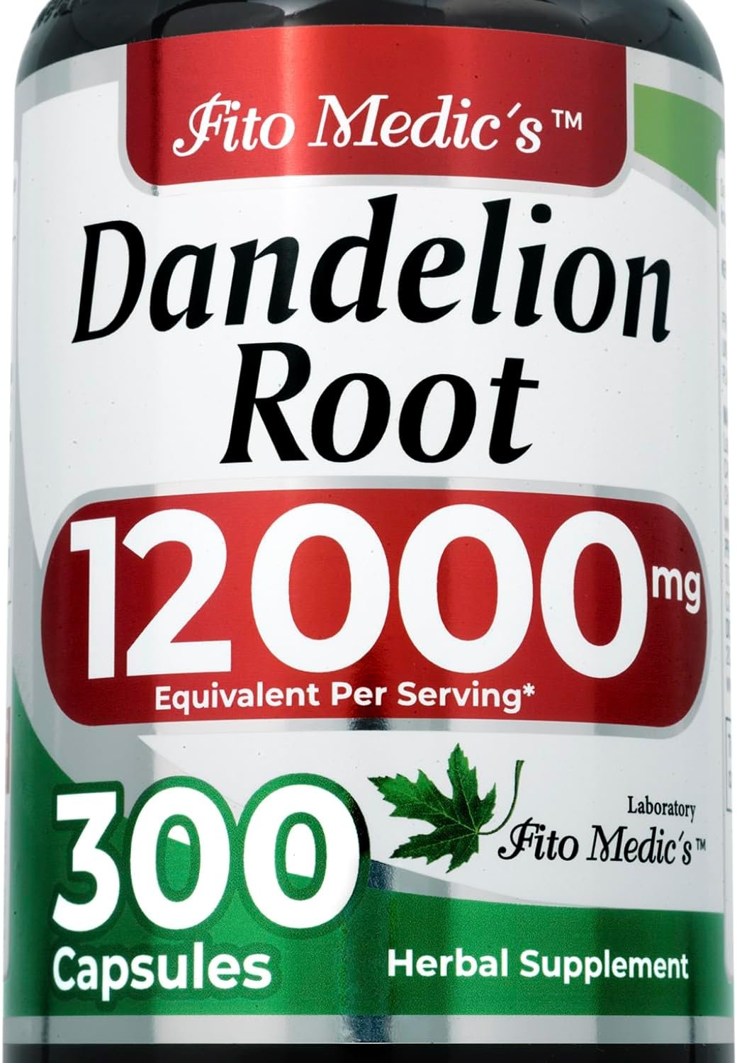 FITO MEDIC’S Dandelion | Dandelion Root Capsules | 300 Capsules | Concentrated Extract | Highly Absorbable Herbal Supplement