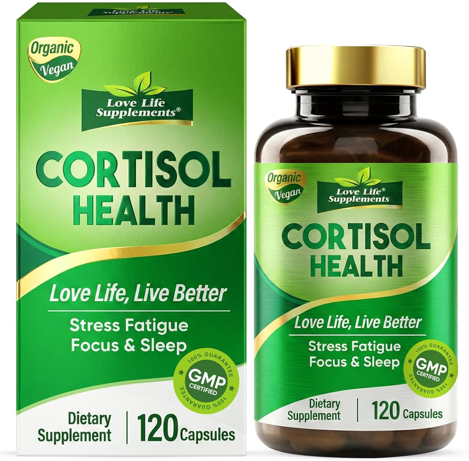 Cortisol Supplements for Women/Men, Advanced Stress & Cortisol Support with Ashwagandha & Rhodiola Rosea, Promotes Relaxation, Mood, Focus, and Restful Sleep for Men and Women, 120 Capsules