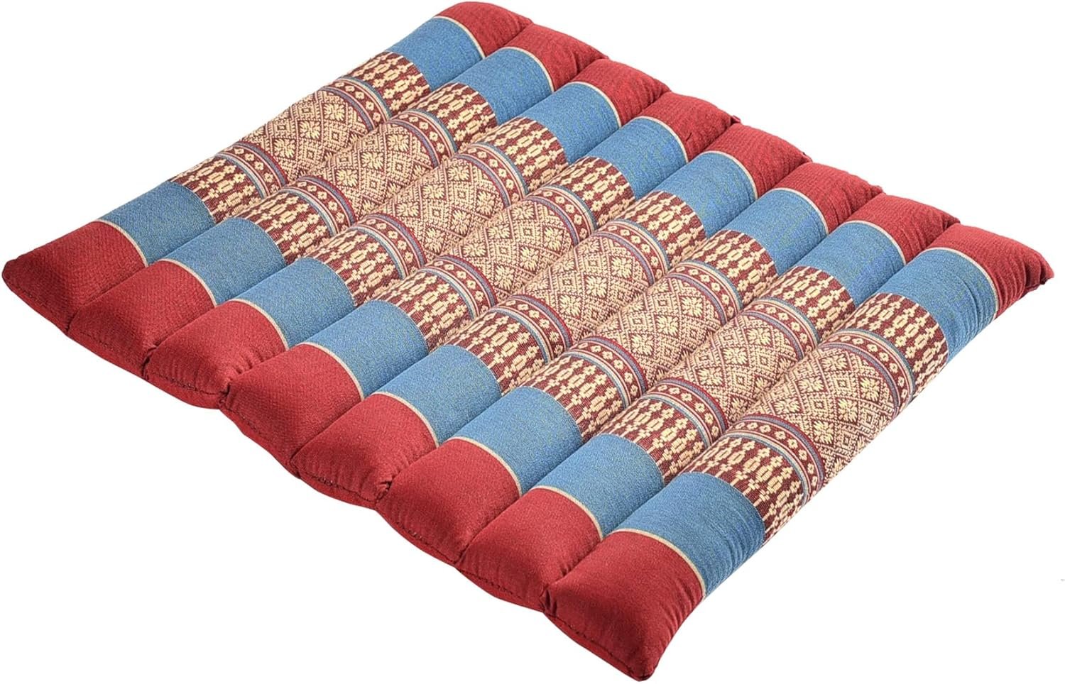 Zafuko Rollable Cushion – Organic Kapok Filling, use Rolled or Flat for Yoga and Meditation, Lightweight, Great car or seat Cushion