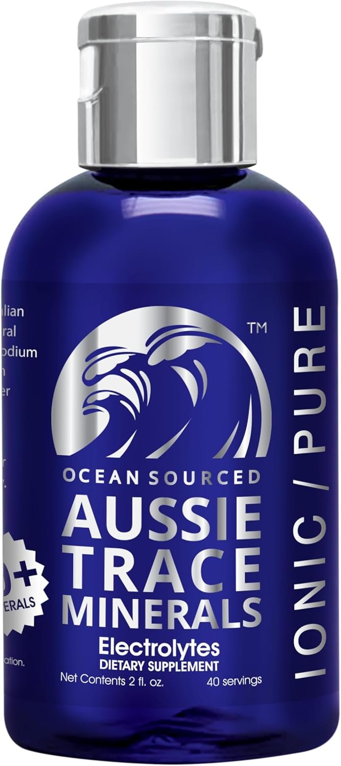 Aussie Trace Minerals – Magnesium Rich, Low Sodium, Complete Electrolyte Drops for Hydration, Energy & Recovery – 2oz / 60ml Liquid Supplement – Vegan, Keto Friendly