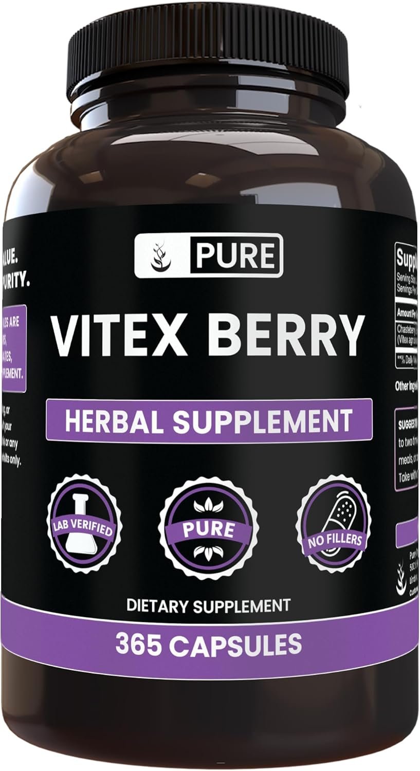 Pure Original Ingredients Vitex Berry (Chasteberry) (365 Capsules) No Magnesium Or Rice Fillers, Always Pure, Lab Verified