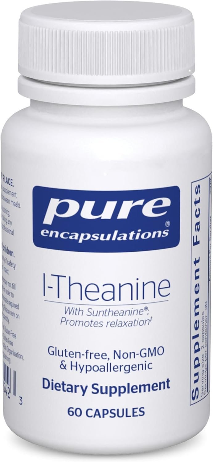 Pure Encapsulations L-Theanine – Amino Acid Supplement to Support Relaxation, Stress & Nervous System – 60 Capsules