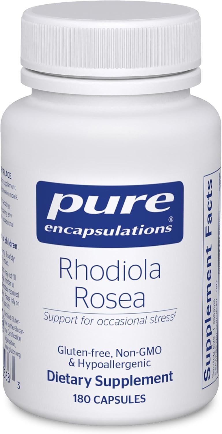 Pure Encapsulations Rhodiola Rosea – for Occasional Stress, Endurance & Fatigue Relief* – with Adaptogens – Gluten Free & Vegan – 180 Capsules
