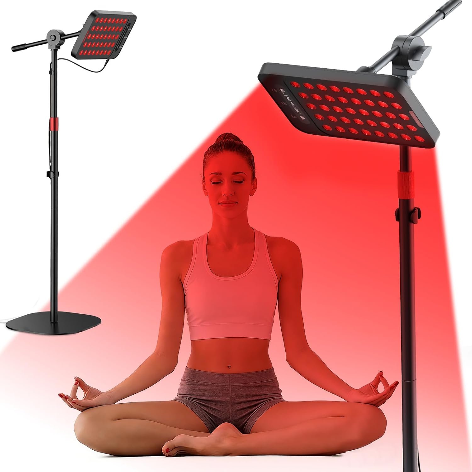 Comfytemp Red Light Therapy Lamp with Stand, Near Infrared Light Therapy Panel for Back Shoulder Body, 660nm & 850nm