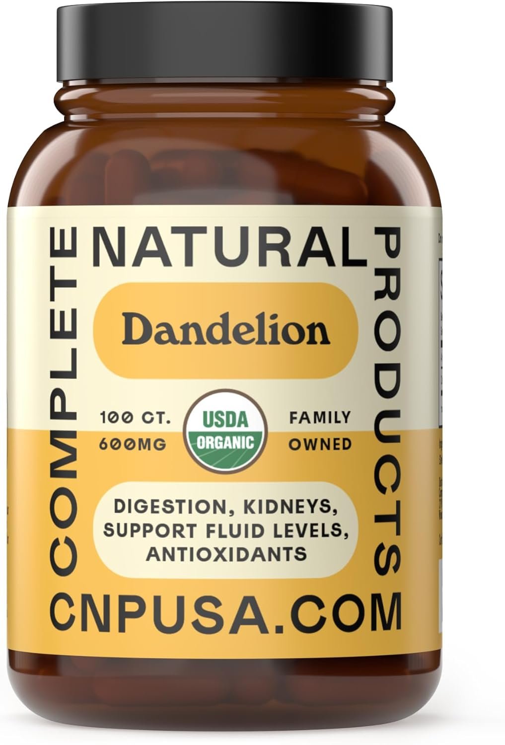 Organic Dandelion Root Capsules 600mg – Dandelion Supplement Pills, Herbal Root Support for Liver Detox, Digestive Cleanse Aid, Vegan Plant Based Formula, Non GMO, No Fillers, Gluten Free, Made in USA