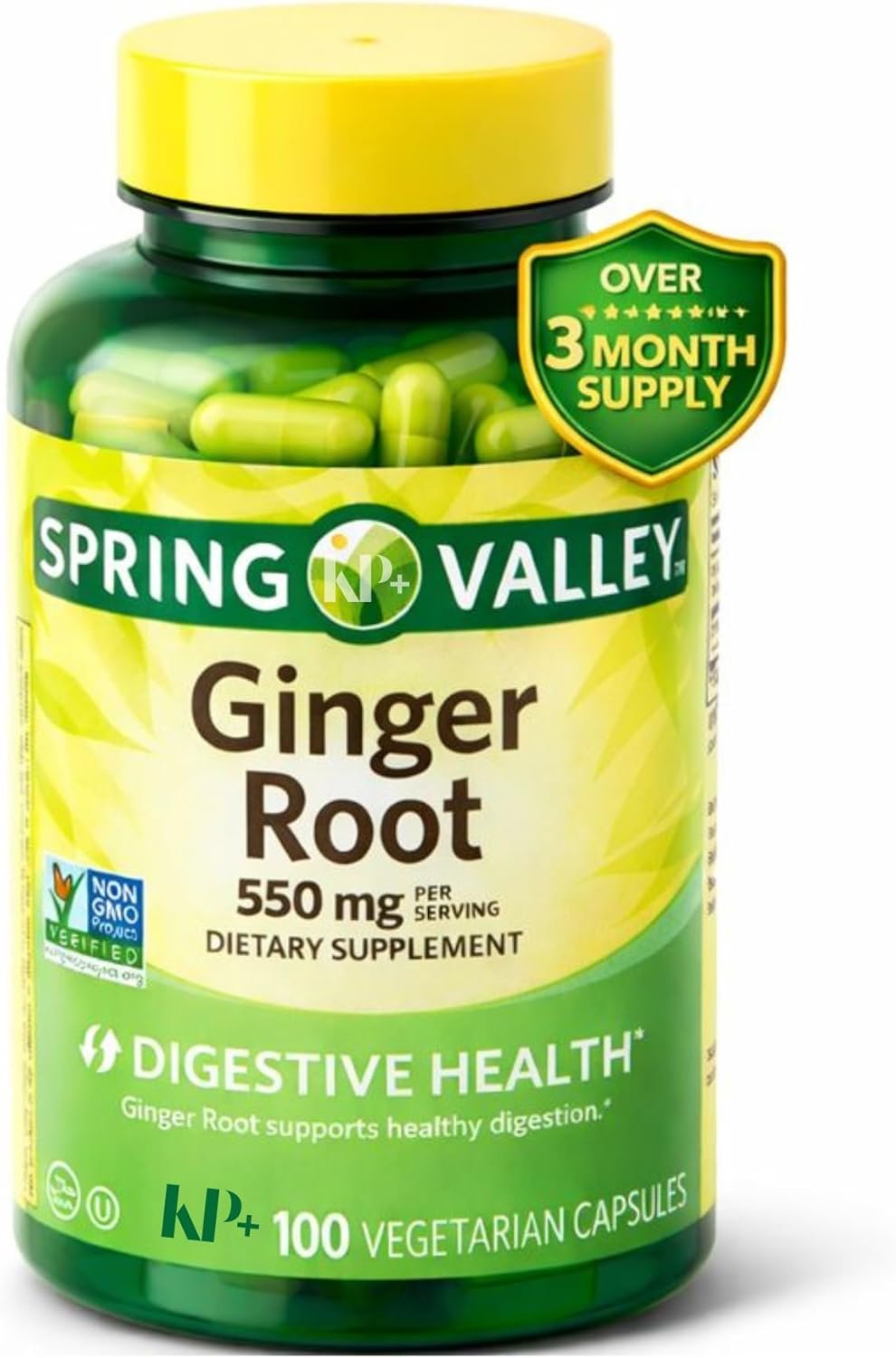 Ginger Root, 550 mg, Dietary Supplement, Ginger Root Capsules,100 Count