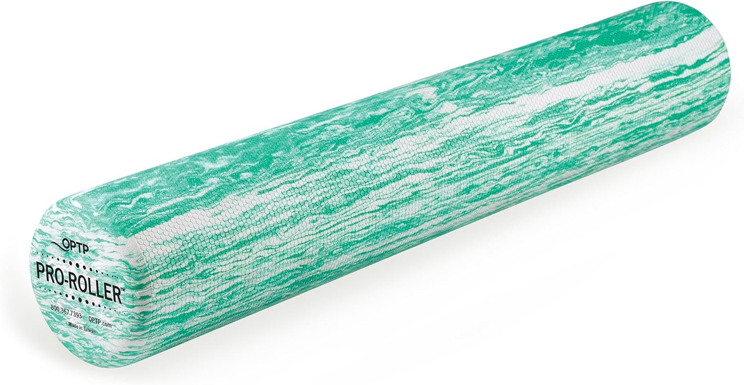 OPTP PRO-ROLLER Standard Density Foam Roller – Durable Roller for Back Massage, Deep Tissue Foam Roller Exercises, Stretching, Fitness, Yoga and Pilates – 36 Inches by 6 Inches, Green