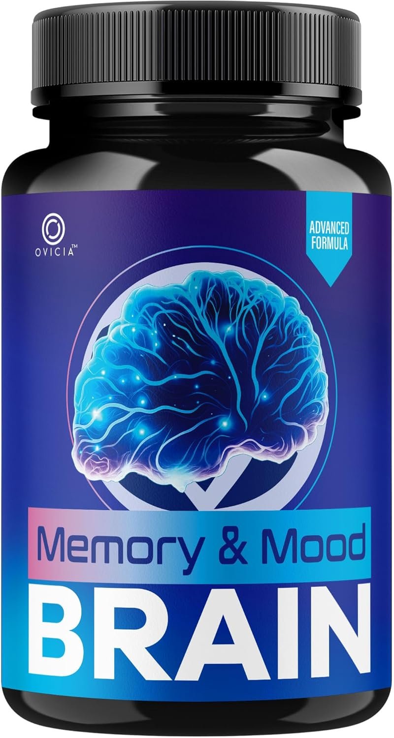 Memory and Mood Brain Capsules – Official MemoryandMoodBrain Pills Advanced Premium Formula Support, All Natural Ingredients Vitamins for Overall Health & Wellness, 60 Capsules for 1 Month