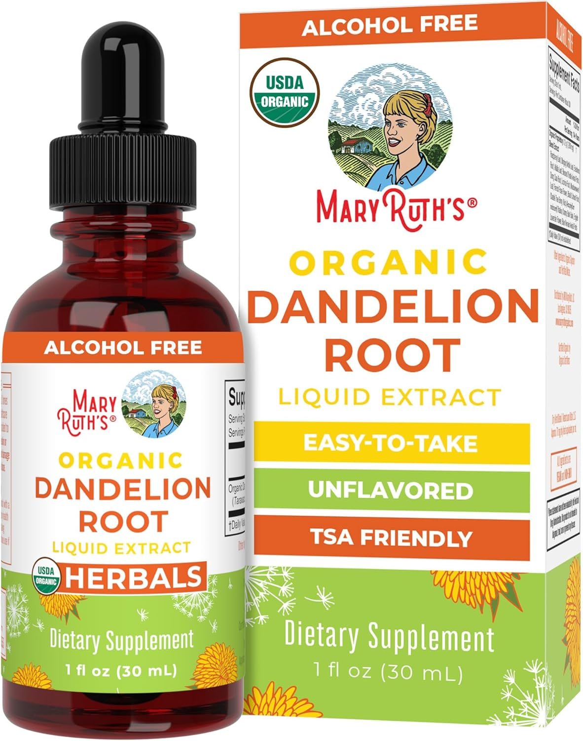 Organic Dandelion Root Extract by MaryRuth’s | USDA Organic | Easy-to-Take | Liquid Dandelion Root Supplement | Herbal Extract | Vegan | Gluten Free | Sugar Free | Non-GMO | 30 Servings