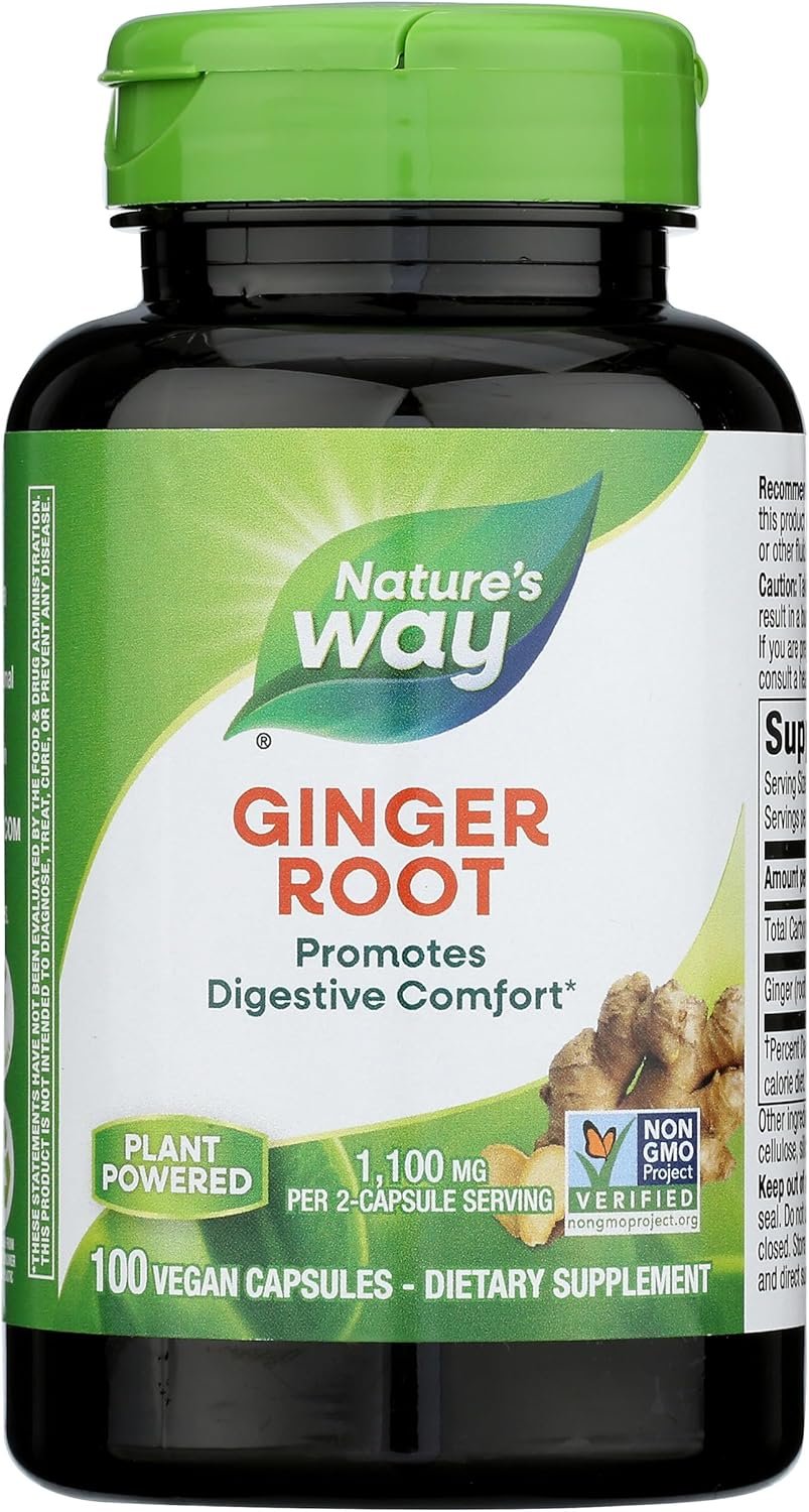 Nature’s Way Premium Herbal Ginger Root 1100 mg per Serving 180 VCaps