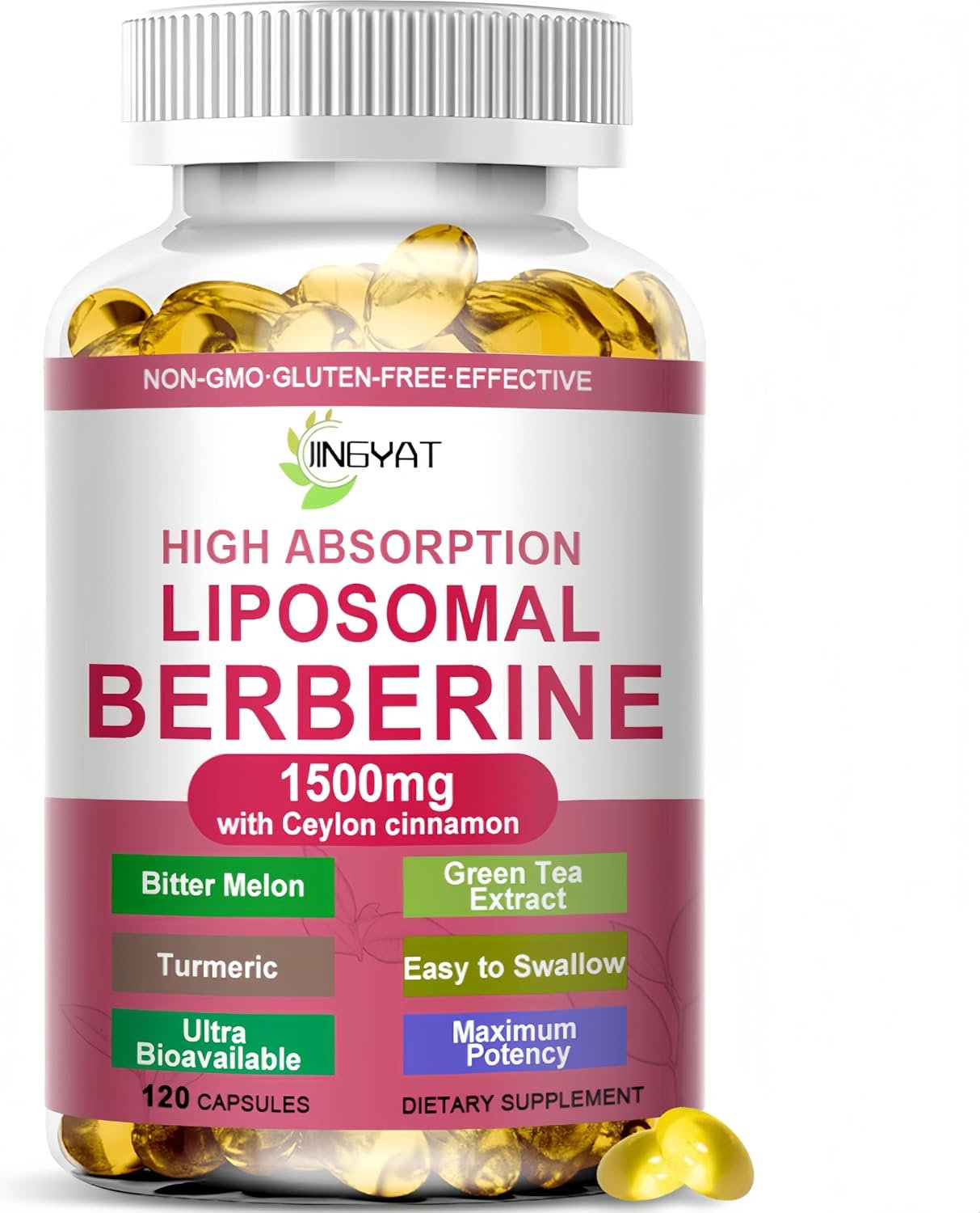 Berberine with Ceylon Cinnamon – Berberine Supplement 1500mg with Bitter Melon Turmeric for Metabolism, Immune & Digestive Health – High Absorption Extra Strength Berberine Softgels – Vegan, Non-GMO
